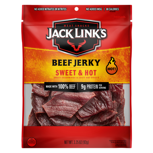 Sweet & Hot Beef Jerky - Single,3.25 oz