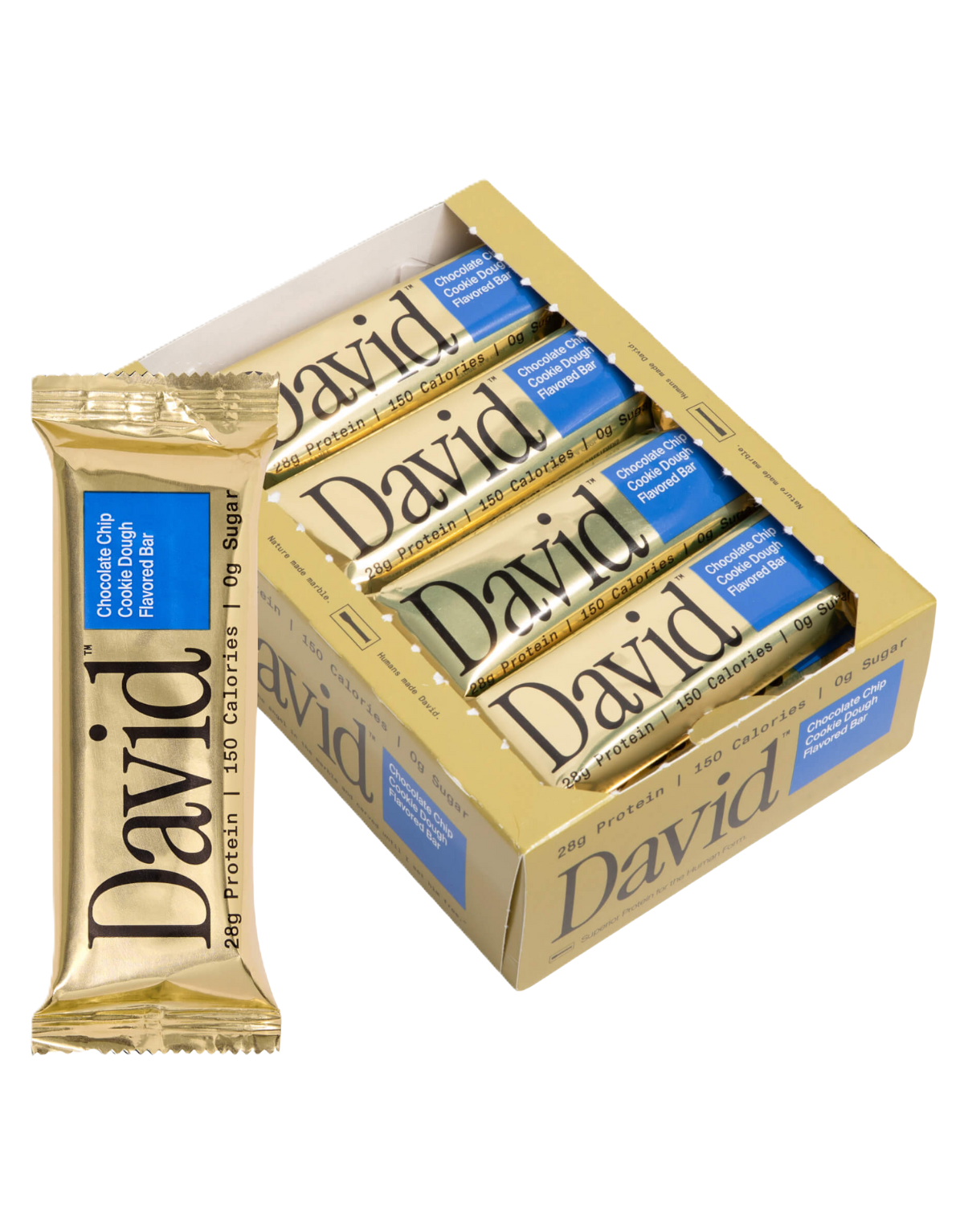 David High Protein Bars No Sugar - Sugar Free Protein Bars, Low Carb, Gluten Free - 28g of Protein, 150 Calories - Pack of 12
