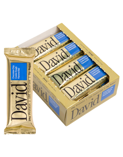 David High Protein Bars No Sugar - Sugar Free Protein Bars, Low Carb, Gluten Free - 28g of Protein, 150 Calories - Pack of 12