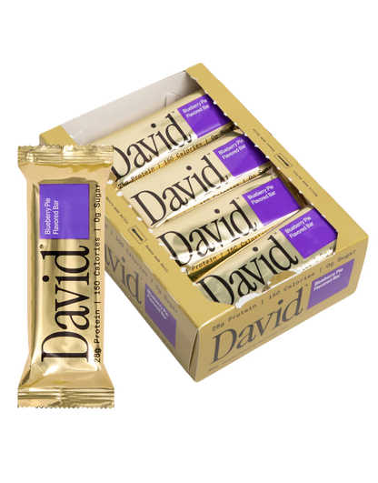 David High Protein Bars No Sugar - Sugar Free Protein Bars, Low Carb, Gluten Free - 28g of Protein, 150 Calories - Pack of 12