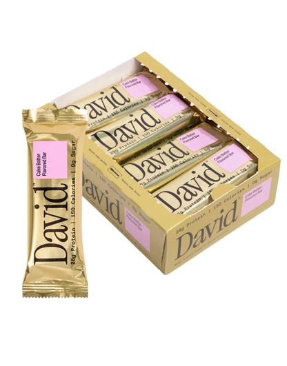 David High Protein Bars No Sugar - Sugar Free Protein Bars, Low Carb, Gluten Free - 28g of Protein, 150 Calories - Pack of 12