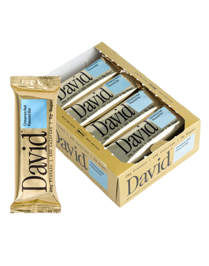 David High Protein Bars No Sugar - Sugar Free Protein Bars, Low Carb, Gluten Free - 28g of Protein, 150 Calories - Pack of 12