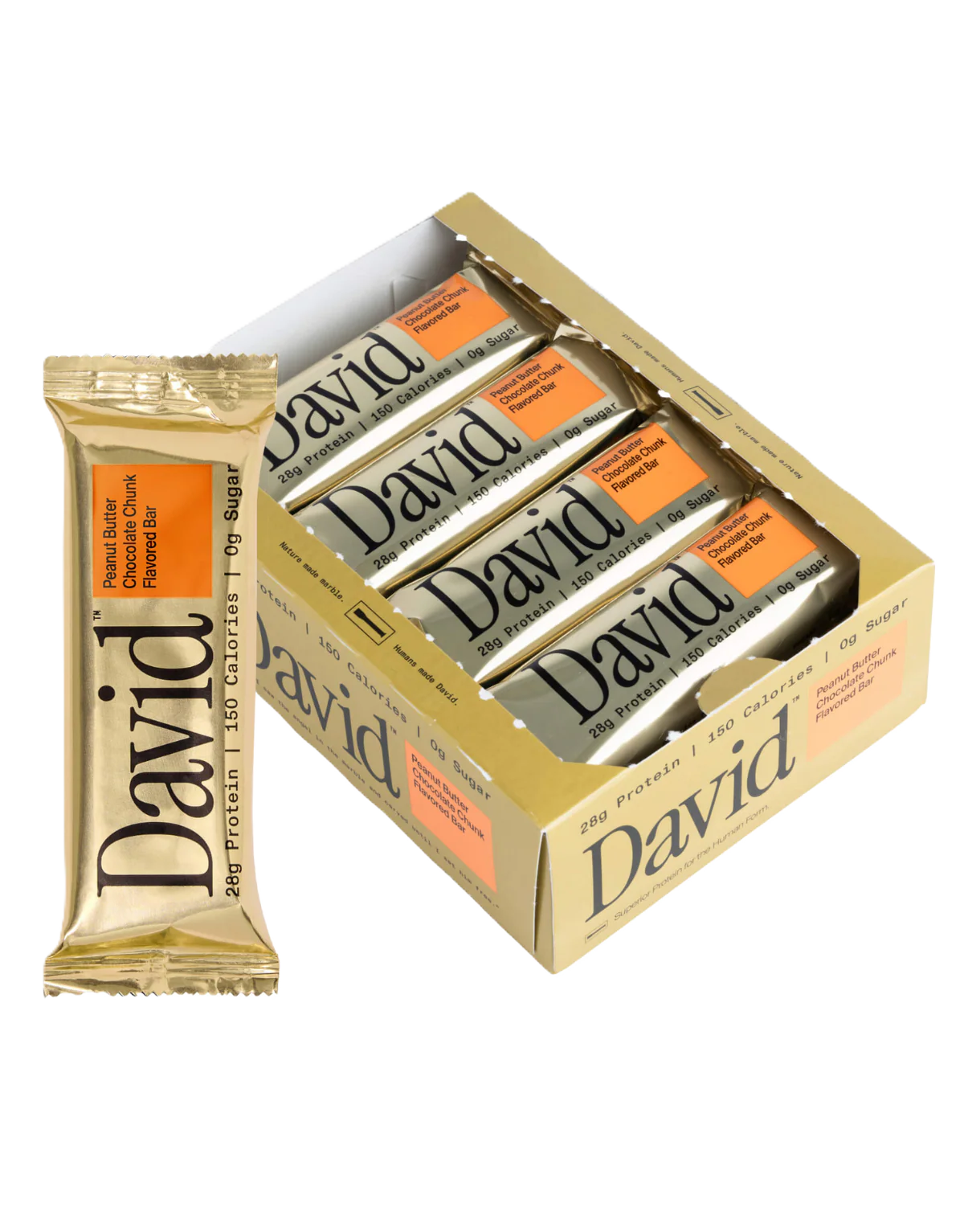 David High Protein Bars No Sugar - Sugar Free Protein Bars, Low Carb, Gluten Free - 28g of Protein, 150 Calories - Pack of 12